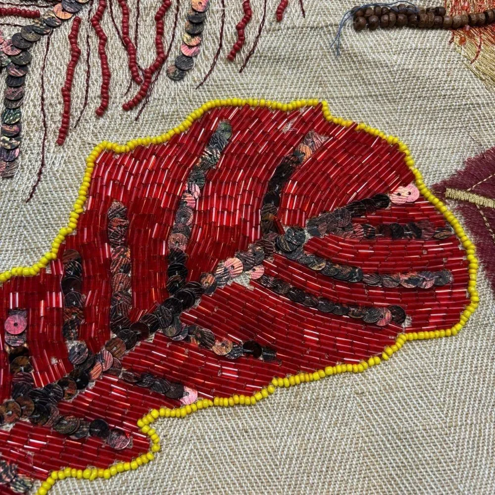 Pier 1 Imports‎ Beaded Tapestry Style Table Runner